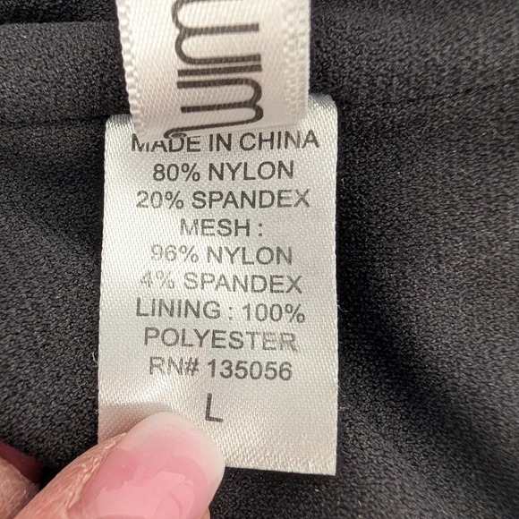 Mazu Swim Tankini Top L Black Paisley Mesh Tiered Babydoll Ruffle Boho Beachy - Picture 5 of 10